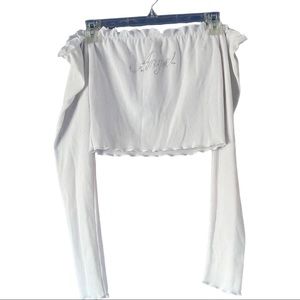 Forever 21 Angel Off The Shoulder Crop Top